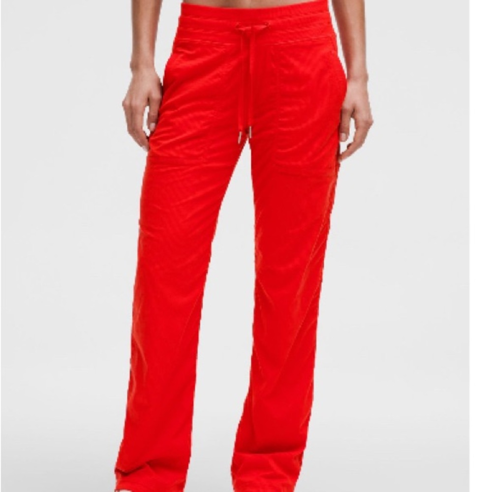 Women's Red Drawstring Pants